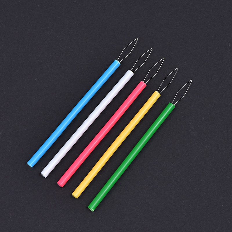 10pc Zylindrische Bunte Nadel Einfädler NäHenne Einfädler Diy Zubehör Führer Beader Einfädeln Nadel NäHenne Werkzeuge: Orange