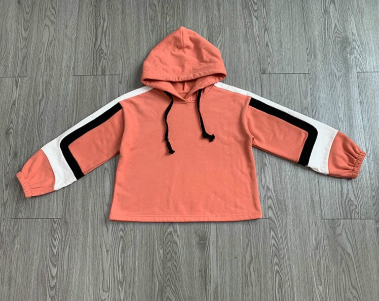 Herfst Kinderkleding Meisjes Hooded Sweatshirt Tiener Meisjes Katoen Patchwork Sweater Mode Toevallige Sweater, #9117: Orange / 10
