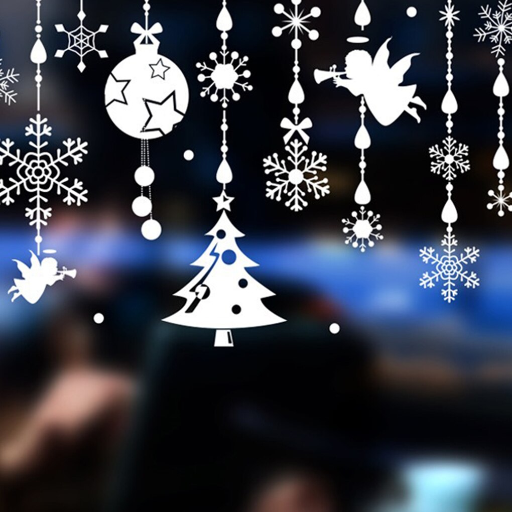 Santa Claus Snowflake Snowman Sticker Christmas PVC Wall Decals DIY Xmas Shop Mall Wallpaper House Window Decor: 2