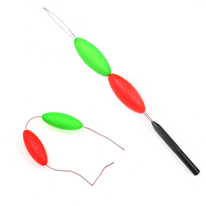 1pc Saltwater Fishing Bobbin Threader Stainless Steel Wire Baiting Drill Needles Fishing Rigging Threading Tools Black