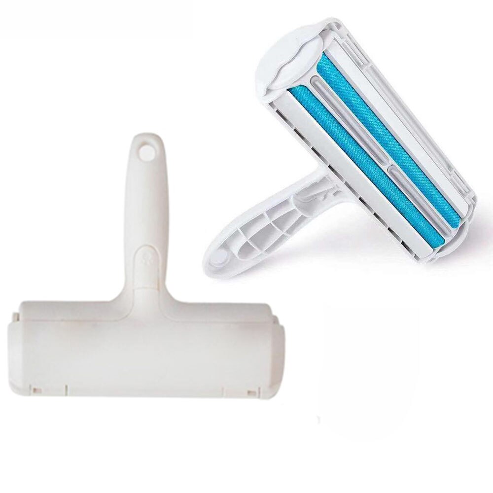 2-Way Pet Hair Remover Roller Pluisjes Verwijderen Borstel Hond Kat Bont Kleding Tapijt Reinigingsborstel Fuzz Scheerapparaat Huisdier kam Gereedschap Accessoires: blue