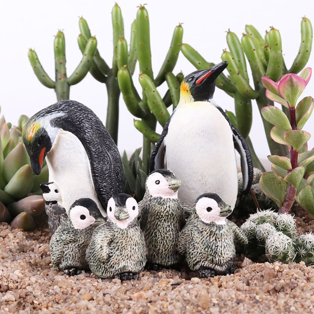 3PCS Adorable Animal Crafts Penguin Models for Office