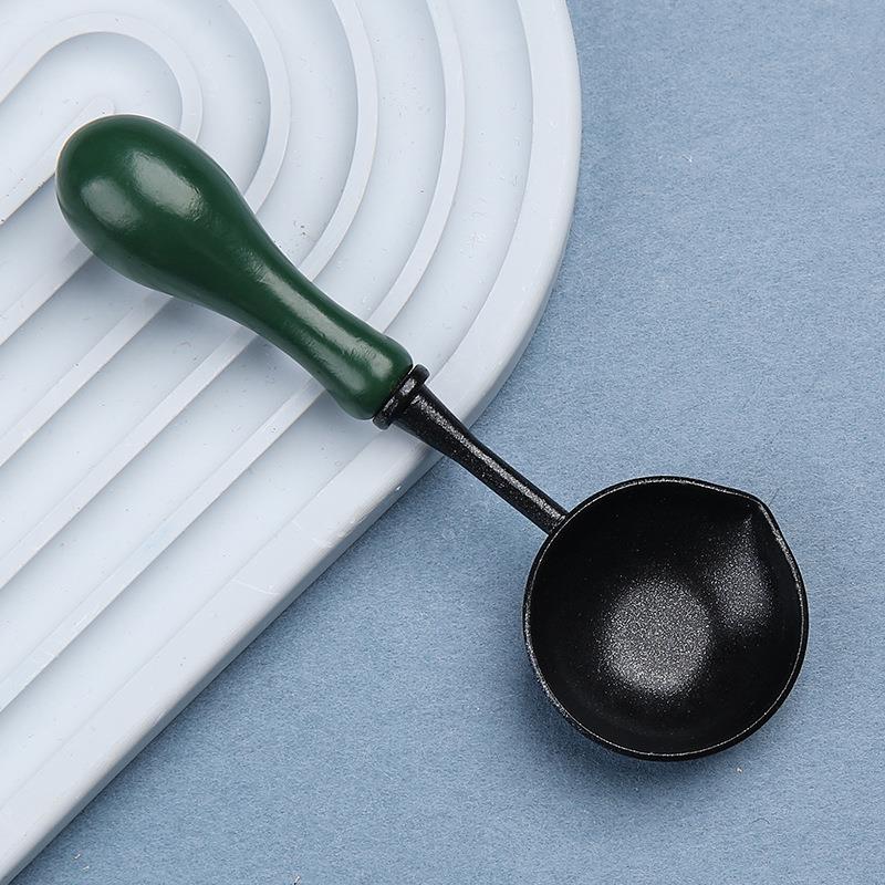 Hoogwaardige Lakzegel Non Stick Lepel Zegellak Lepel Stempelzegel Verwarming Lak Wax Tool Anti Stick schoon te maken: Bordeaux