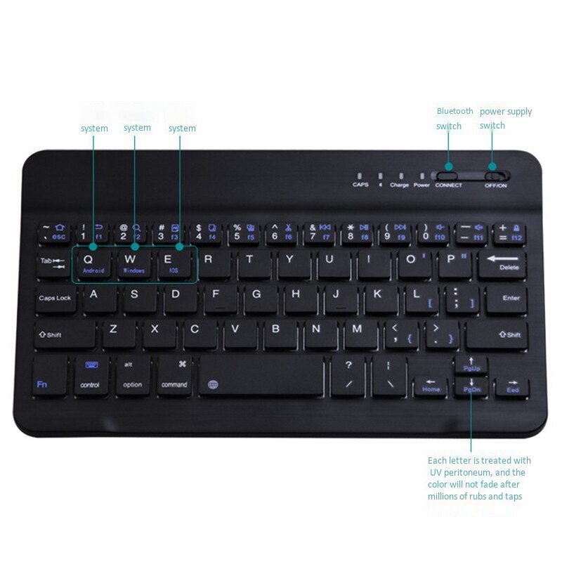 Clavier Bluetooth 8 pouces clavier sans fil pour iPad ALLDOCUBE Teclast HuaWei tablette pour gagner le système Android Ios
