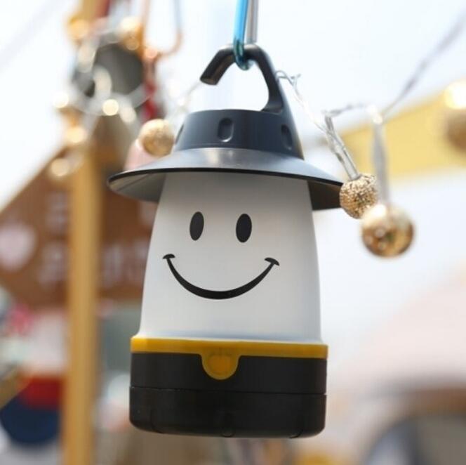 Moving Table Lamp for Party Indoor Outdoor , Smile lantern Smile Face Portable LED Night Light
