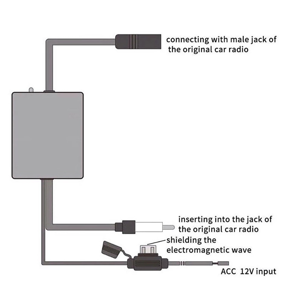 kebidumei 12V Car Radio Antenna FM/AM Radio Signal Amplifier Booster Car Antenna Aerials 80-108MHZ For Marine Boat Auto