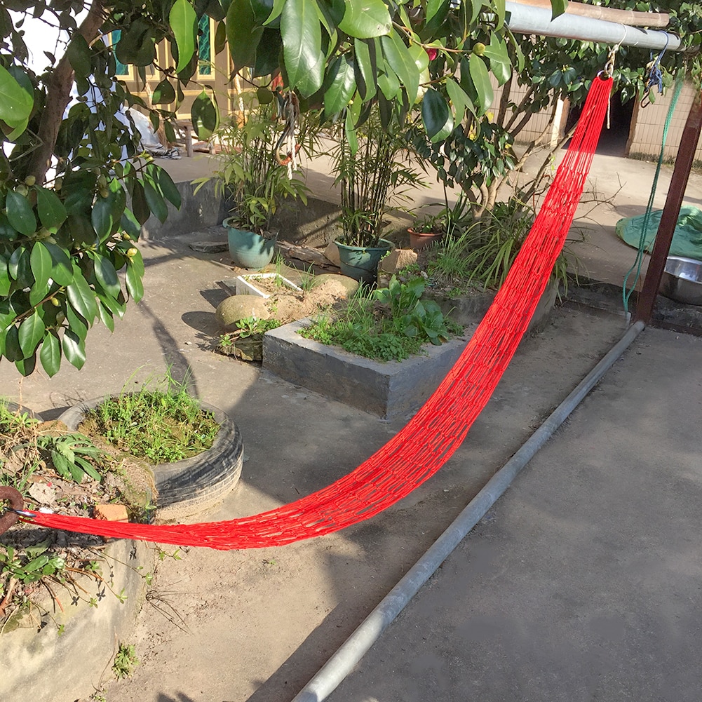 Mesh Sleeping Beds Chairs Outdoor Garden Nylon Swing Beaches Hanging Net Hammock for Household Garden Decorations