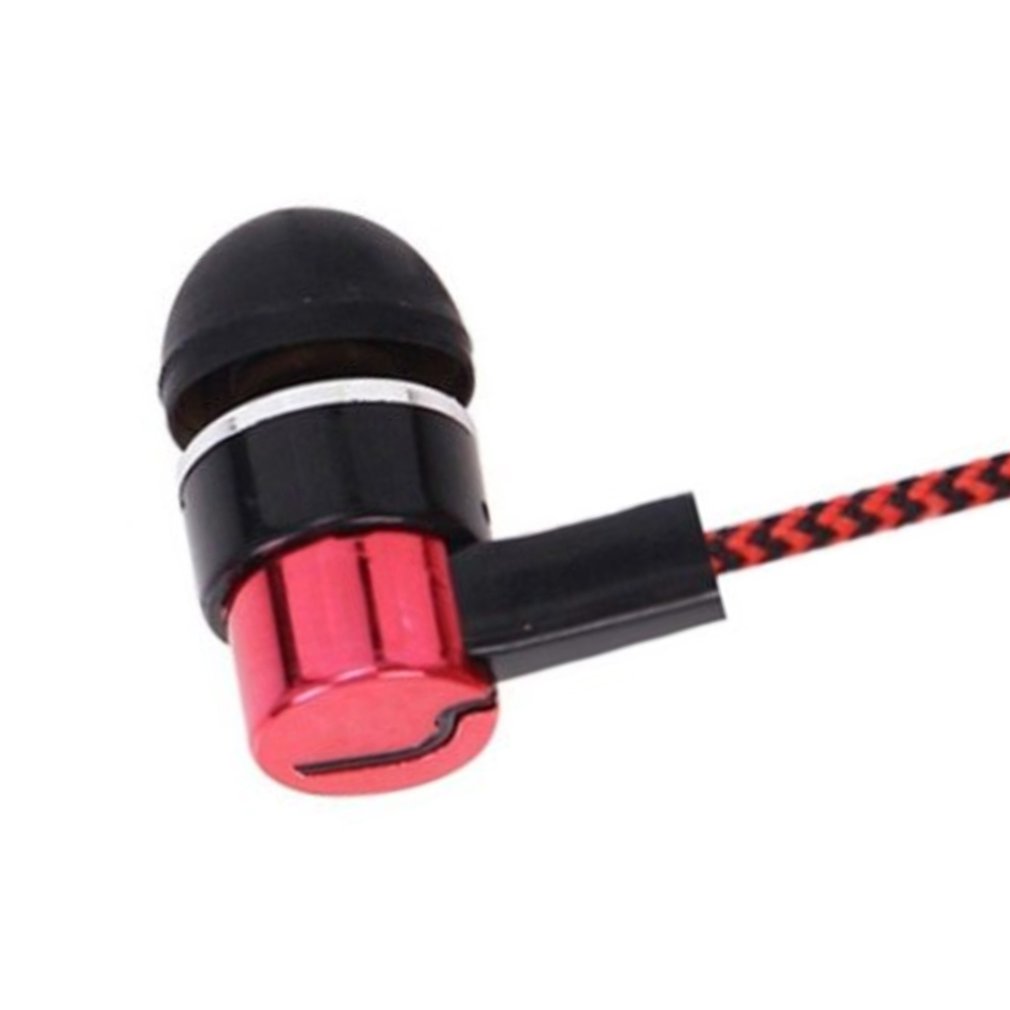 Portable Compact Stable Durable Soundproof Earphone Lightweight Braided Wiring In-ear Plating Headset