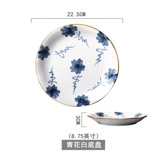 Dinner Plates Full Set Ceramic Dinnerware Nordic Art Dinner Plates Christmas Conjunto De Pratos Tableware AB50PZ: style8