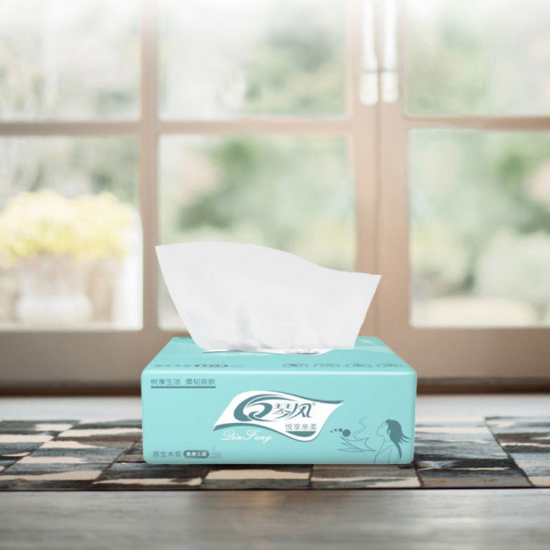 8PCS 3-Ply Toilet Paper Silky Smooth Soft Premium Kitchen Toilet Facial Tissues 17x11cm