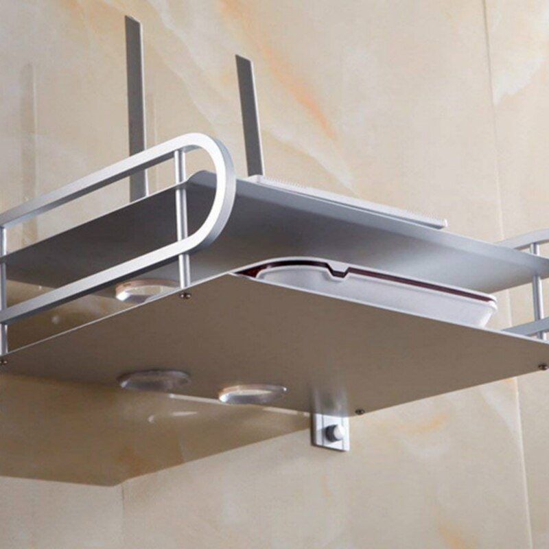 AMS-Thick Aluminum Alloy Wall Mount Bracket TV Box Bracket WiFi Router Set-Top Box Bracket