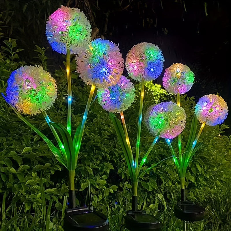 Luces LED solares de diente de león para decoración de jardín/Patio/césped, luces solares impermeables para patio al aire libre, perfectas para fiestas y graduación