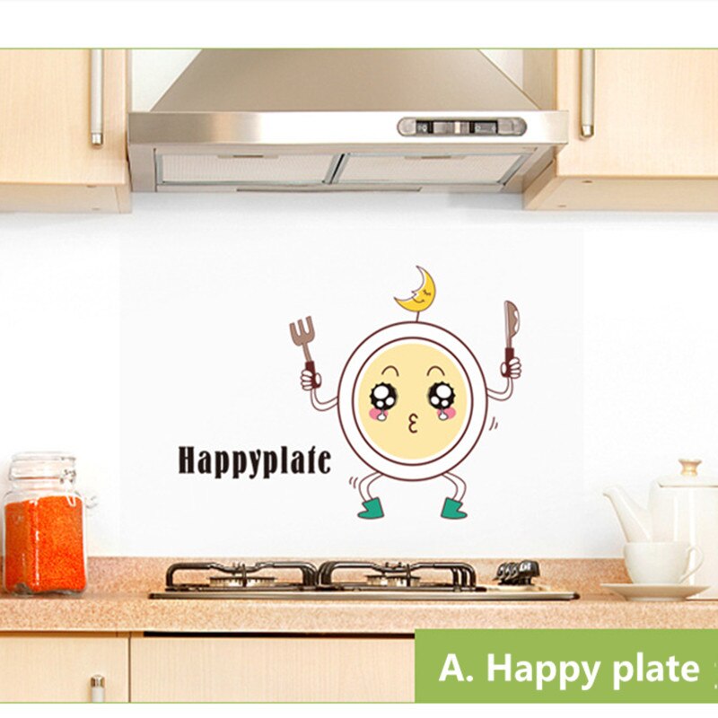 60*90cm Kitchen Wall Stickers Coffee pattern DIY Wall Art Decal Decoration Oven waterproof Wallpapers PVC Wall Decals/Adhesive: A