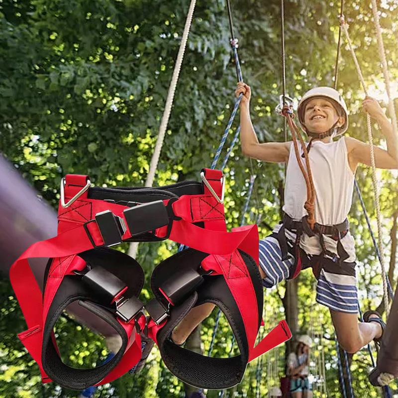 Adjustable trampoline safety harness for children, double buckle, waist belt, thick cushion support, , 160 lb weight limit