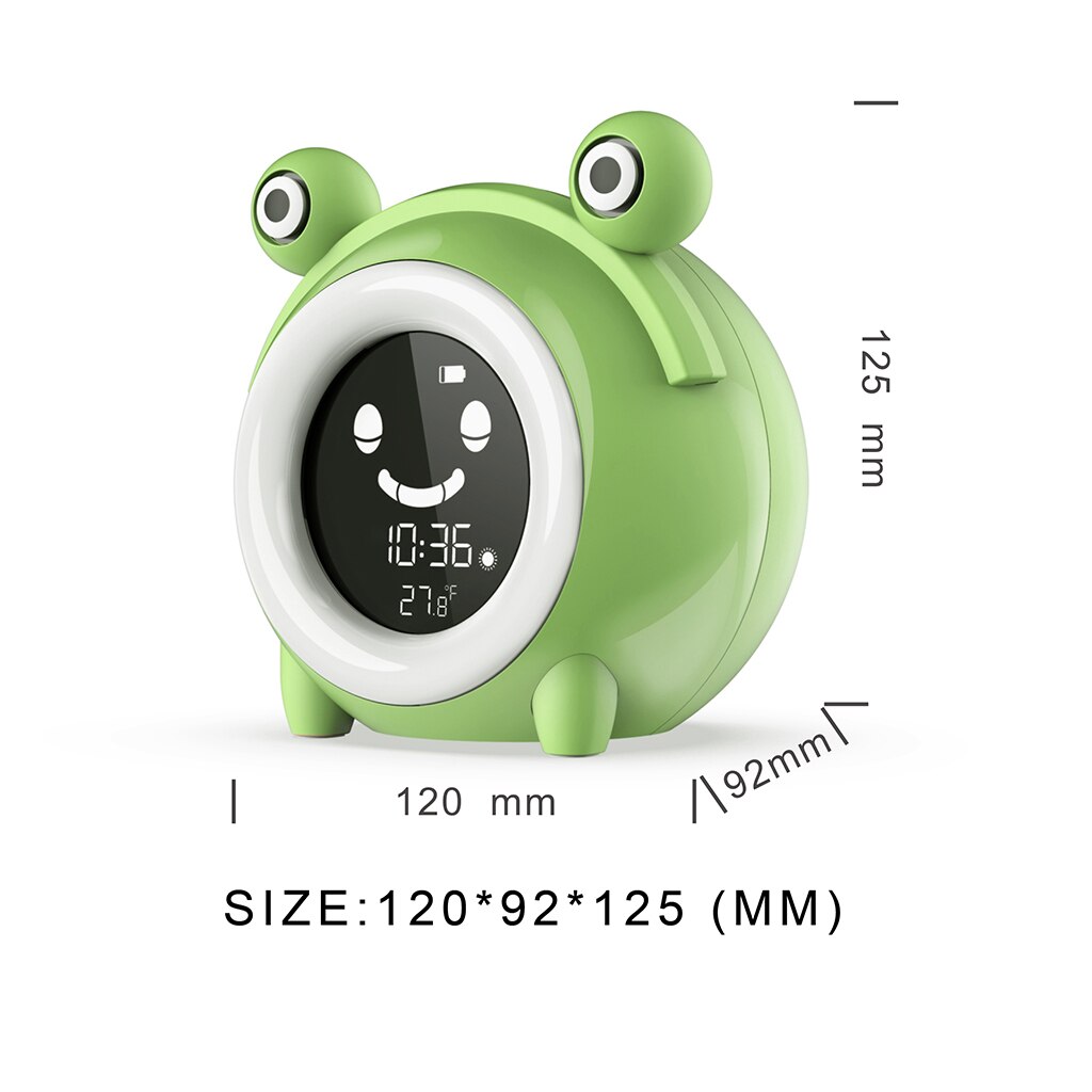 Kids Alarm Clock 5 Sounds Child Sleep Trainer 12/24H USB Snap Timer Clocks Snooze Sleeping Sound Machine Clocks Ornament