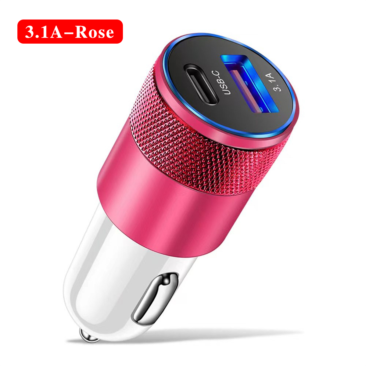 66W Auto-Ladegerät-Adapter USB Typ C Schnelllade-Stecker PD Zigarettenanzünder-Buchse für iPhone Xiaomi Huawei Mobiltelefone: WEISS