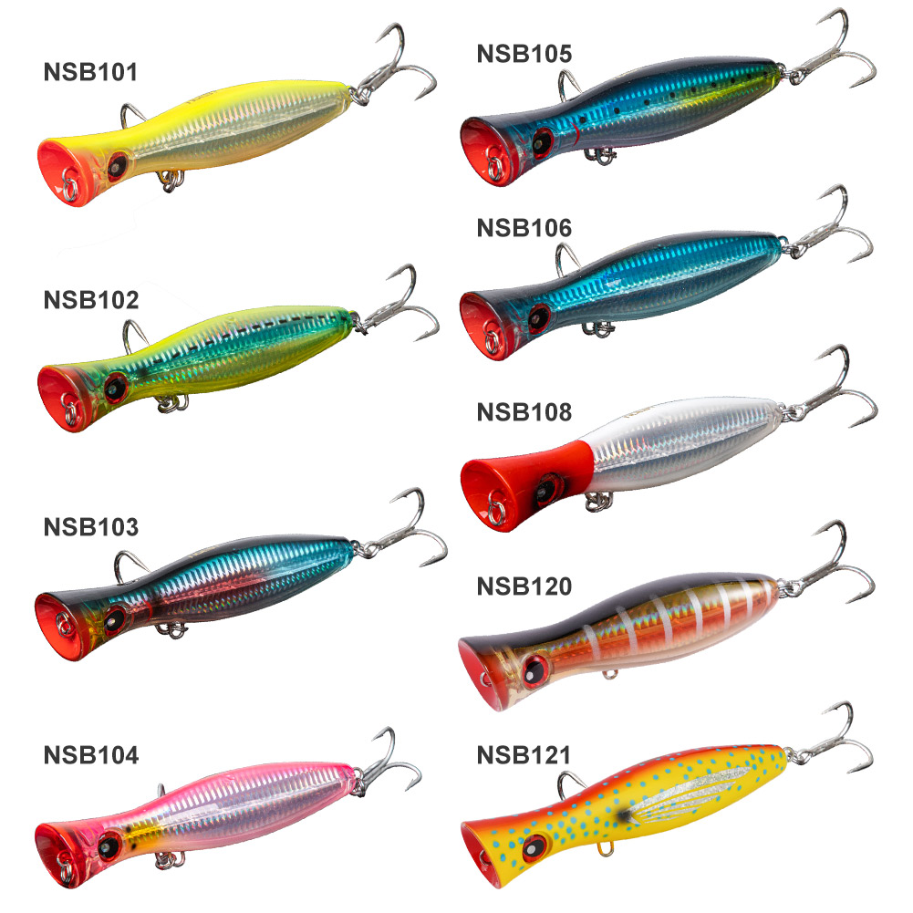 Señuelos de pesca Noeby Popper, 12cm, 43g, 16cm, 78g, 20cm, 150g, Wobbler flotante de agua salada, cebo duro Artificial para señuelo de pesca GT