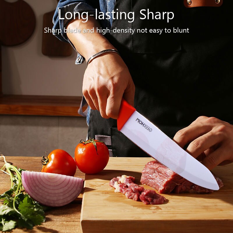 Kitchen Ceramic Knife Set 3 4 5 6 Inch Chef Kitchen Knives Cleaver Bread Utility Paring Slicing Cooking Knife Set