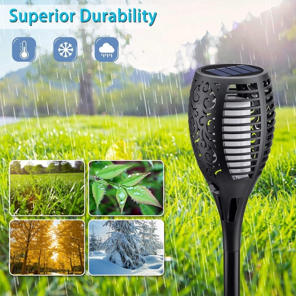 Outdoor Led Solar Lights Flickering Dancing Flame Torch Solar Lighting Waterproof Lamp For Garden Decoration Landscape Lawn Path