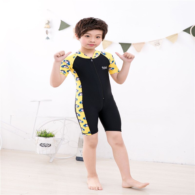Dzieci One Piece stroje kąpielowe DivingSuit Lycra krótki rękaw chłopcy dziewczęta Surfing rashguardy Snorkel jednoczęściowy strój kąpielowy kombinezony