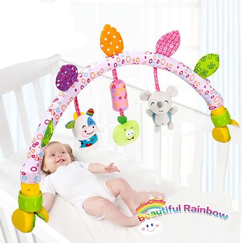 Mooie Baby Wieg Zetel Cot Opknoping Speelgoed Wieg Mobiele Wandelwagen Opknoping Zachte Pluche Rammelaars Ring Bel Educatief Baby Speelgoed M0036