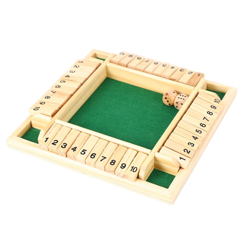 4 Players Digital Puzzle Board Game Shut The Box Game Set Number Drinking Games For Friends/Family
