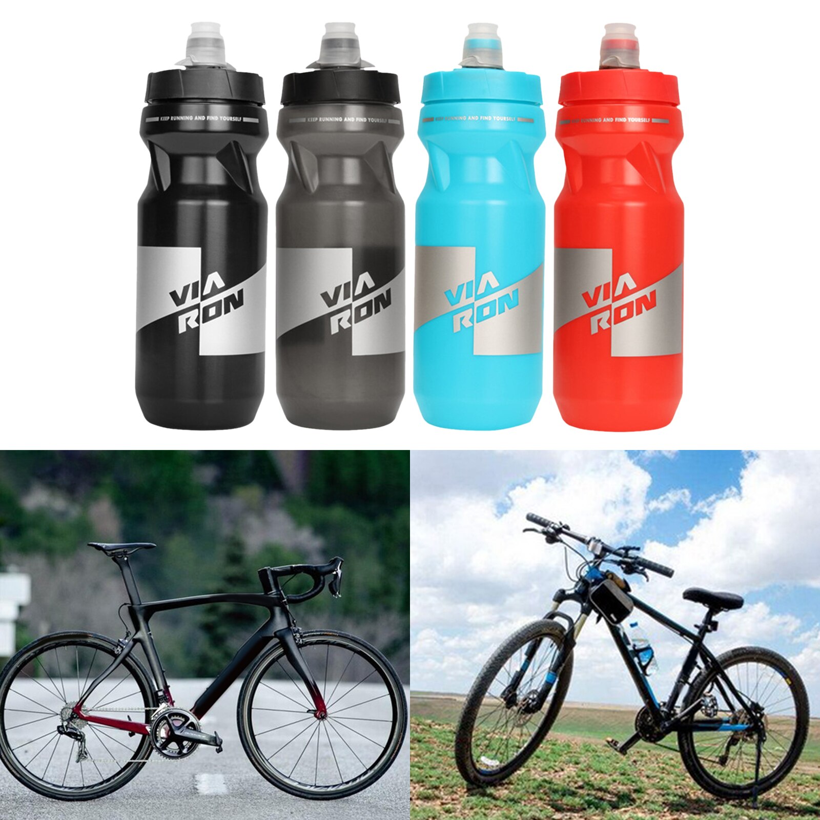 650ml Squeeze Water Bottle, Sport Water Bottle, Squeeze Bottle, for Outdoor Workout Fitness Road Bike Lightweight Durable