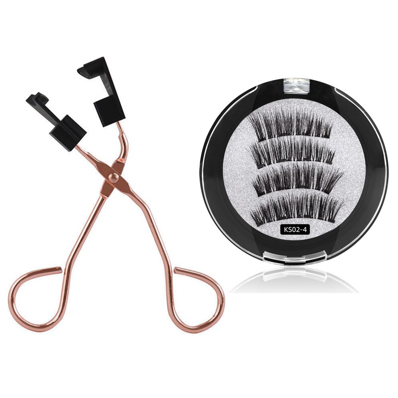 Shozy – faux cils magnétiques 3D avec 3 aimants, faits à la main, naturels, avec boîte: 03