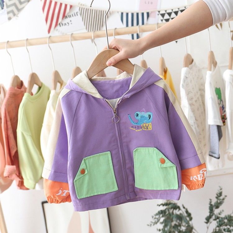 Hipac Jongen Jas Mode Lente Koreaanse Stijl Kinderen Uitloper 0-6 Jaar Peuter Jongens Jas Jassen Kid Herfst meisje Jassen: purple / 110