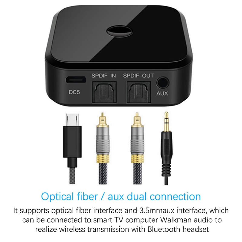 HIFI adapter bezprzewodowy odbiornik Bluetooth nadajnika audio 3.5mm Spdif optyczne włókna dla smartfonów PC TV słuchawki