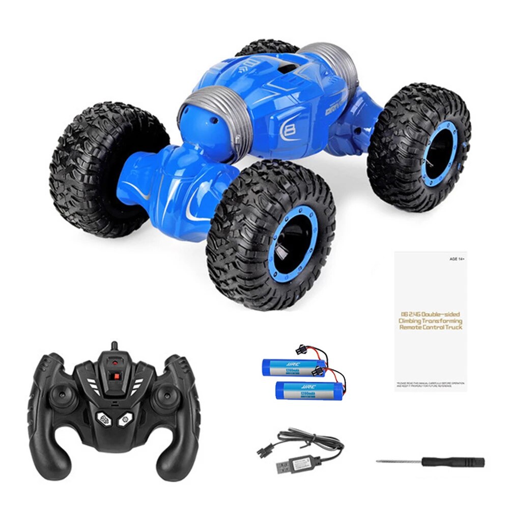 Jjrc Q70 Rc Auto Buggy 2.4Ghz 4WD Hoge Snelheid Afstandsbediening Auto Stunt Radio Control Auto Model Speelgoed Gecontroleerde machine Jongens Speelgoed: Blue2Battery