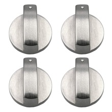 Estufas mandos de cocina, perilla de horno (4 uds),6mm perillas de Control de estufa de Gas de plata universales adaptadores interruptor giratorio de horno superficie de cocina C