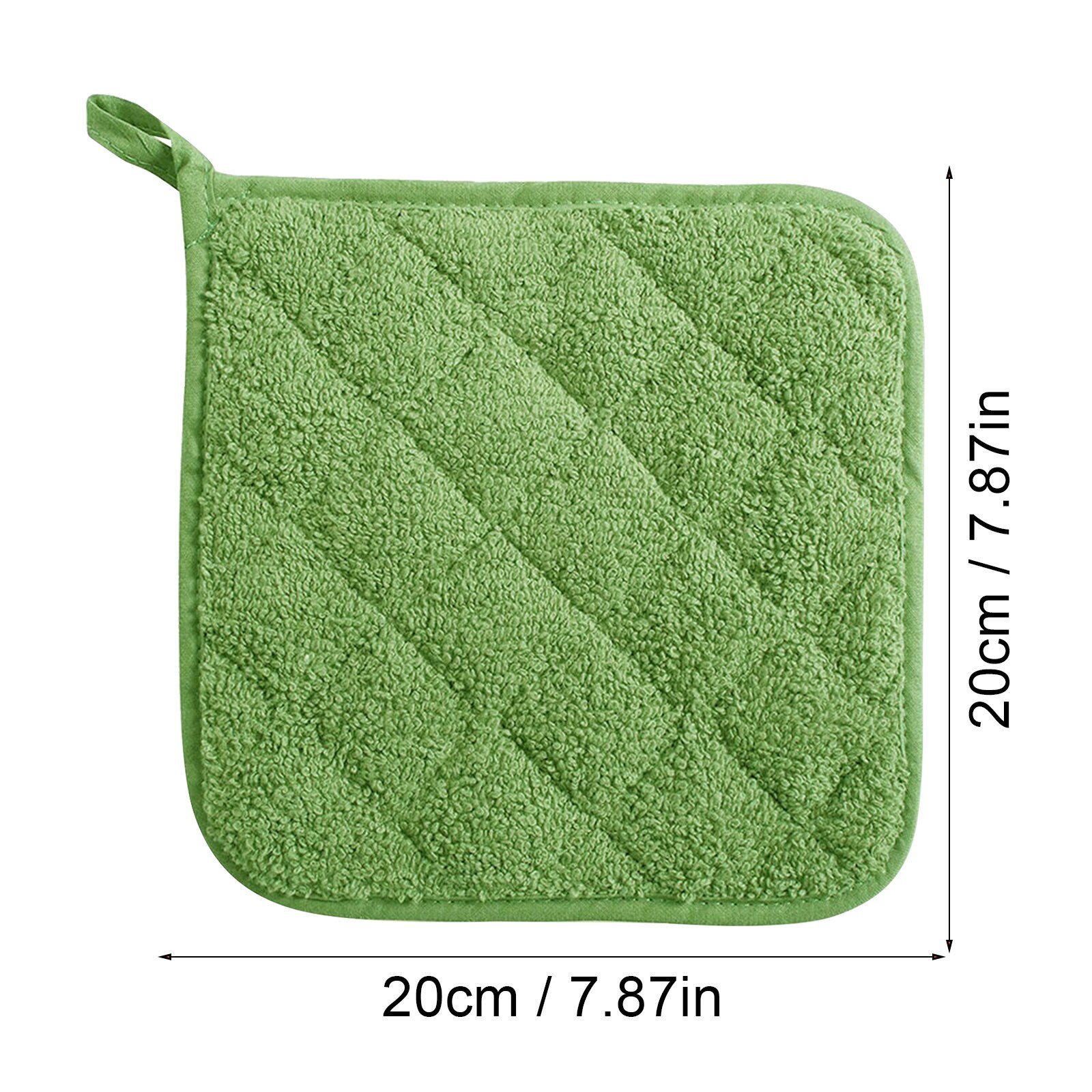 Cotton Pot Holders Cotton Made Machine Washable Heat Resistant Everyday Kitchen Basic Terry Pot Holder Kitchen: C