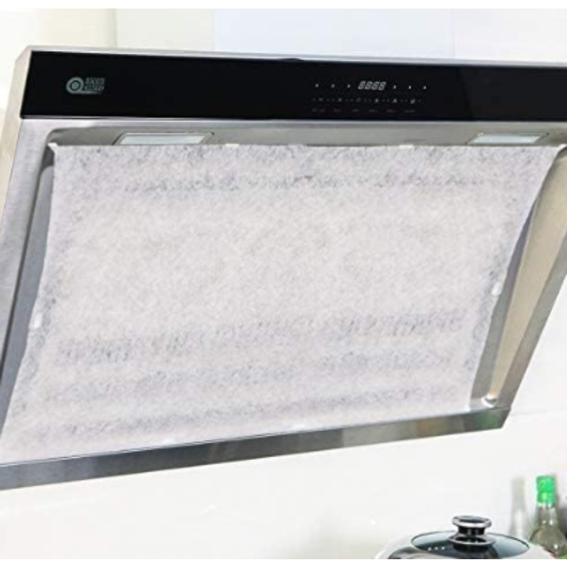 1 rotolo di filtro per cappa da cucina, adesivo resistente tutto'olio, schermo filtrante trasparente che assorbe l'olio in stile giapponese, filtri antigrasso universali