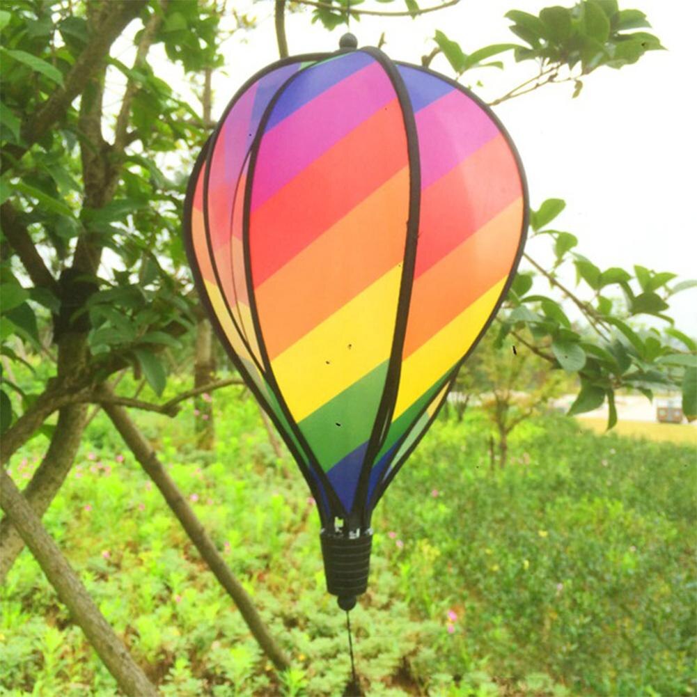 Kleur Windzak Gestreepte Air Ballon Wind Spinner Yard Garden Decor Decoratieve Stakes Outdoor Wind Spinners