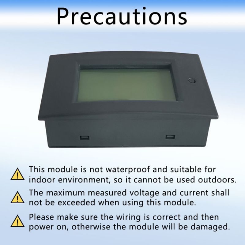 Dc 7.5-100V 50A 5KW Power Energy Meter Wattmeter Elektrische Panel Gauge Monitor Digitale Display Volt Kwh Watt amp