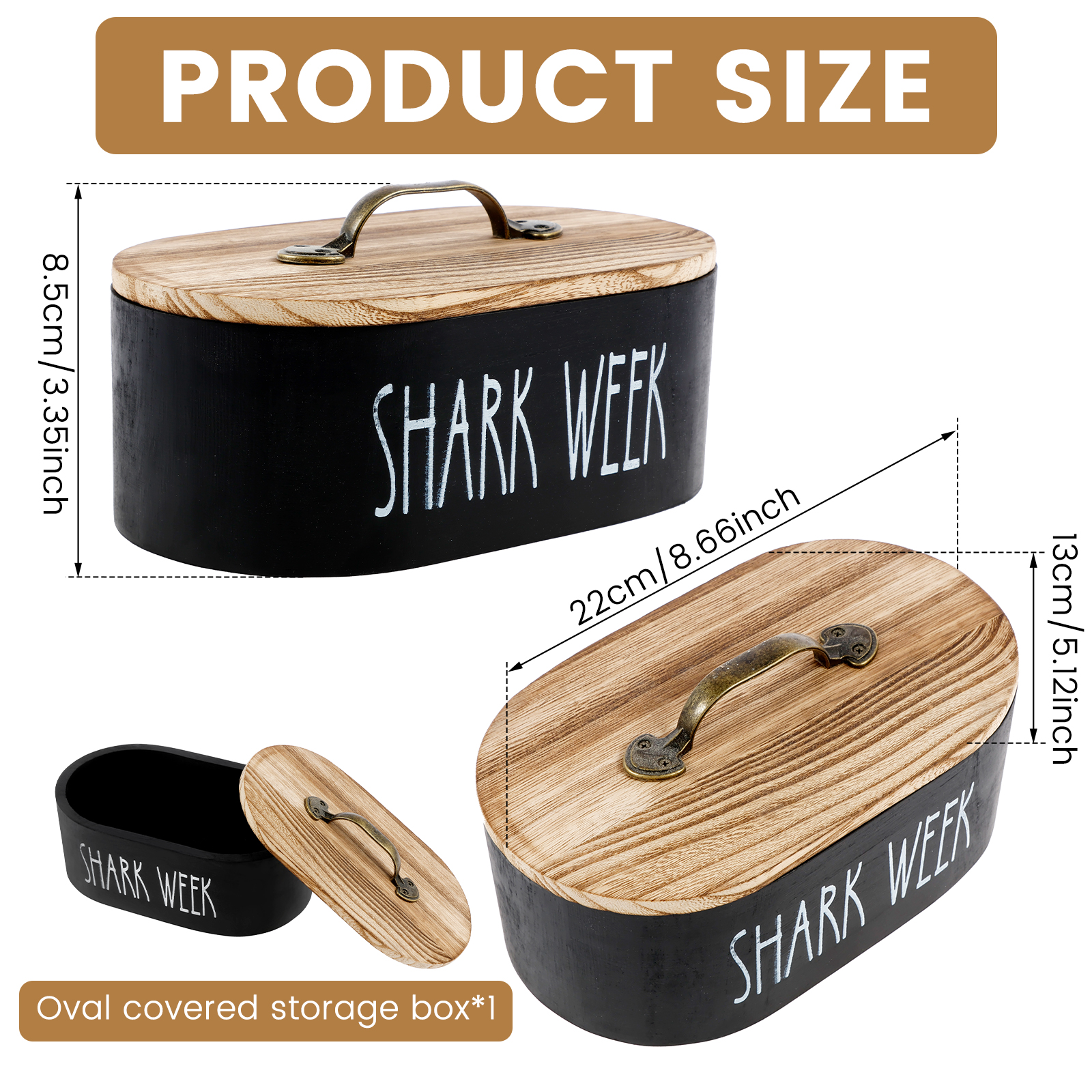 Opbevaringsboks til vatrondeller i træ med tampon og låg, stor kapacitet, vatpind til vatpind, kosmetikorganisator