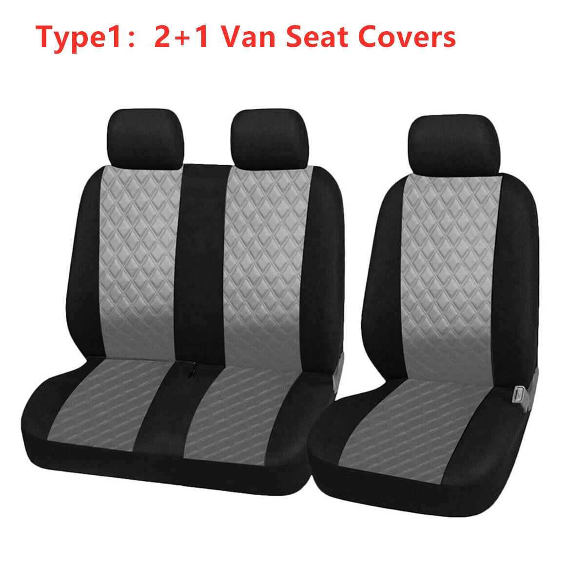 Set Housses De Siège Auto 2+1 Pour Peugeot Boxer/Expert - Protection Polyvalente - Rouge - 8