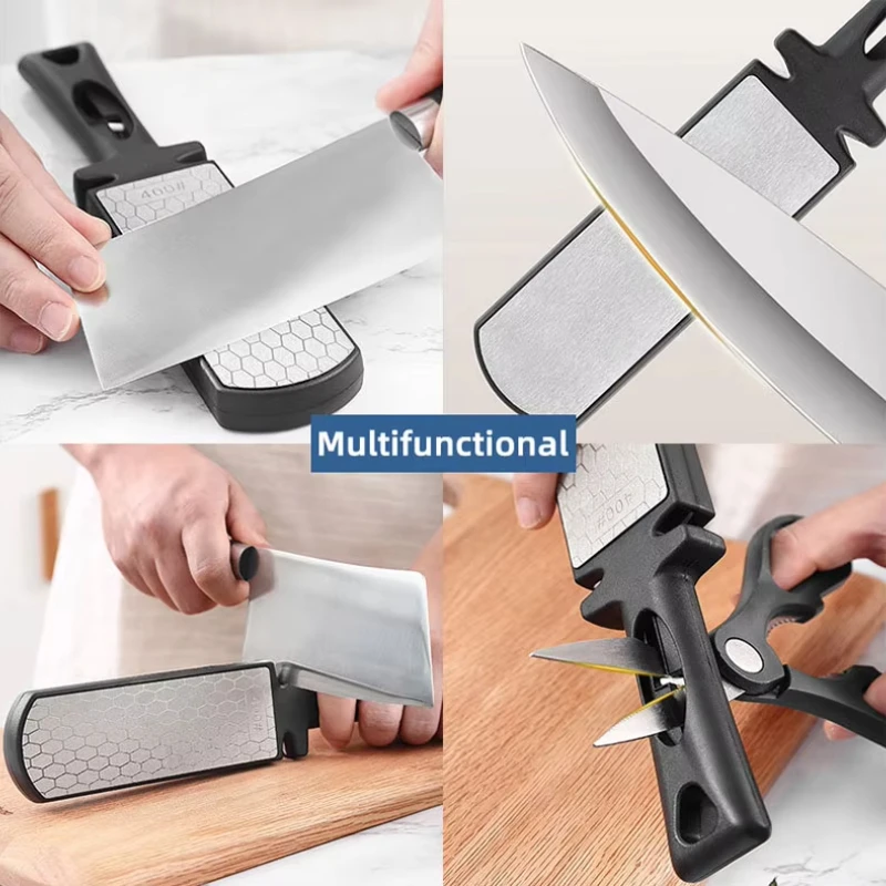 Double Sided Knife Sharpene 1pc Household Kitchen Knife Handheld 5 in1 Knife Sharpener Multifunctional Tools Household VIE LENTE