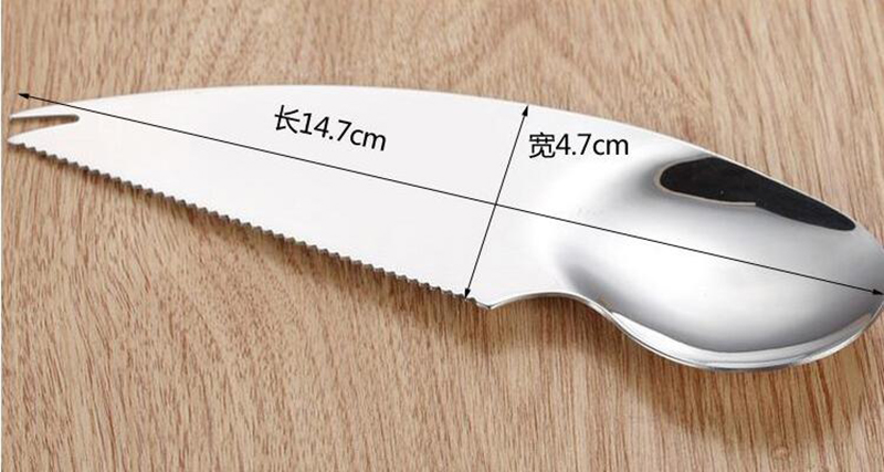 3 in 1 Special Kiwi Knife Spoon Fork Stainless Steel Fruit Spoon Digging Kitchen Tools Cuchara especial de acero inoxidable Kiwi