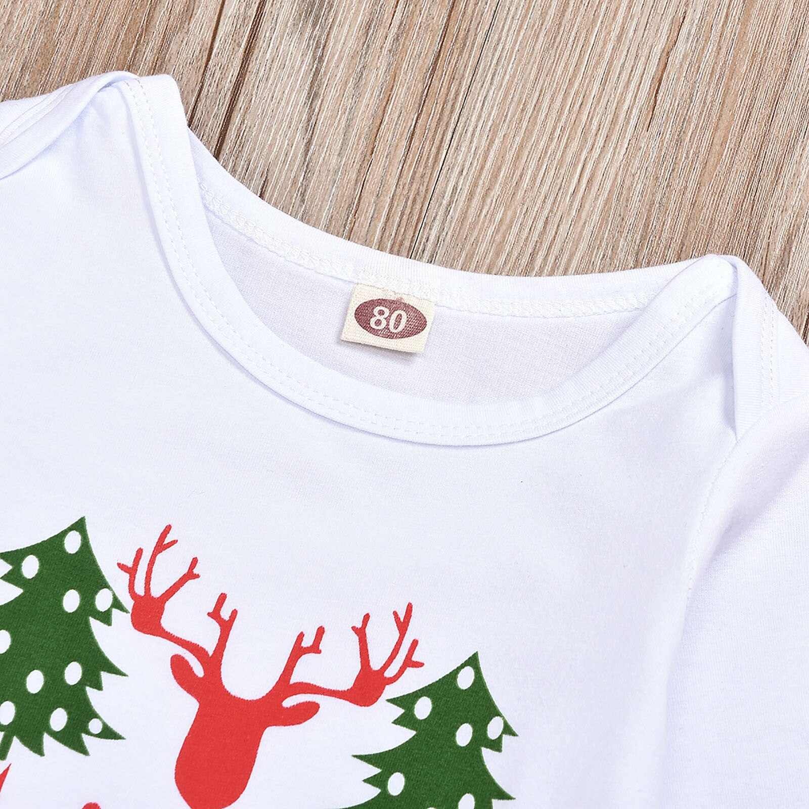 Meu primeiro natal roupas da menina do bebê recém-nascido meninos a letra os veados imprimir roupas roupas macacão + calças + chapéu conjunto crianças
