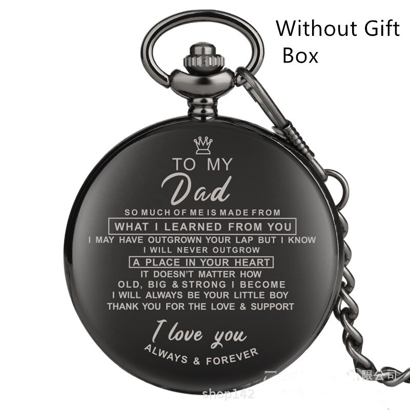 Regalo per la festa del papà orologio da tasca regalo di compleanno per papà giorno del ringraziamento regalo padre: without gift box