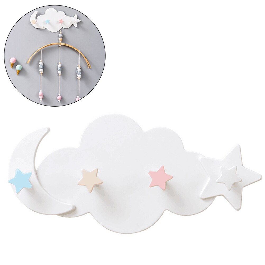 Creatieve Haak Up Cloud Moon Star Muur Gemonteerde Haken Diy Hanger Hat Sjaal Sleutel Muur Decoratie Thuis Kinderkamer decoratie: Default Title