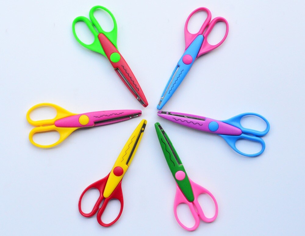 6 Inches Length Laciness Scissors for Photo Craft DIY Scrapbook Album Handicraft Handmade Paper Cutting Tool