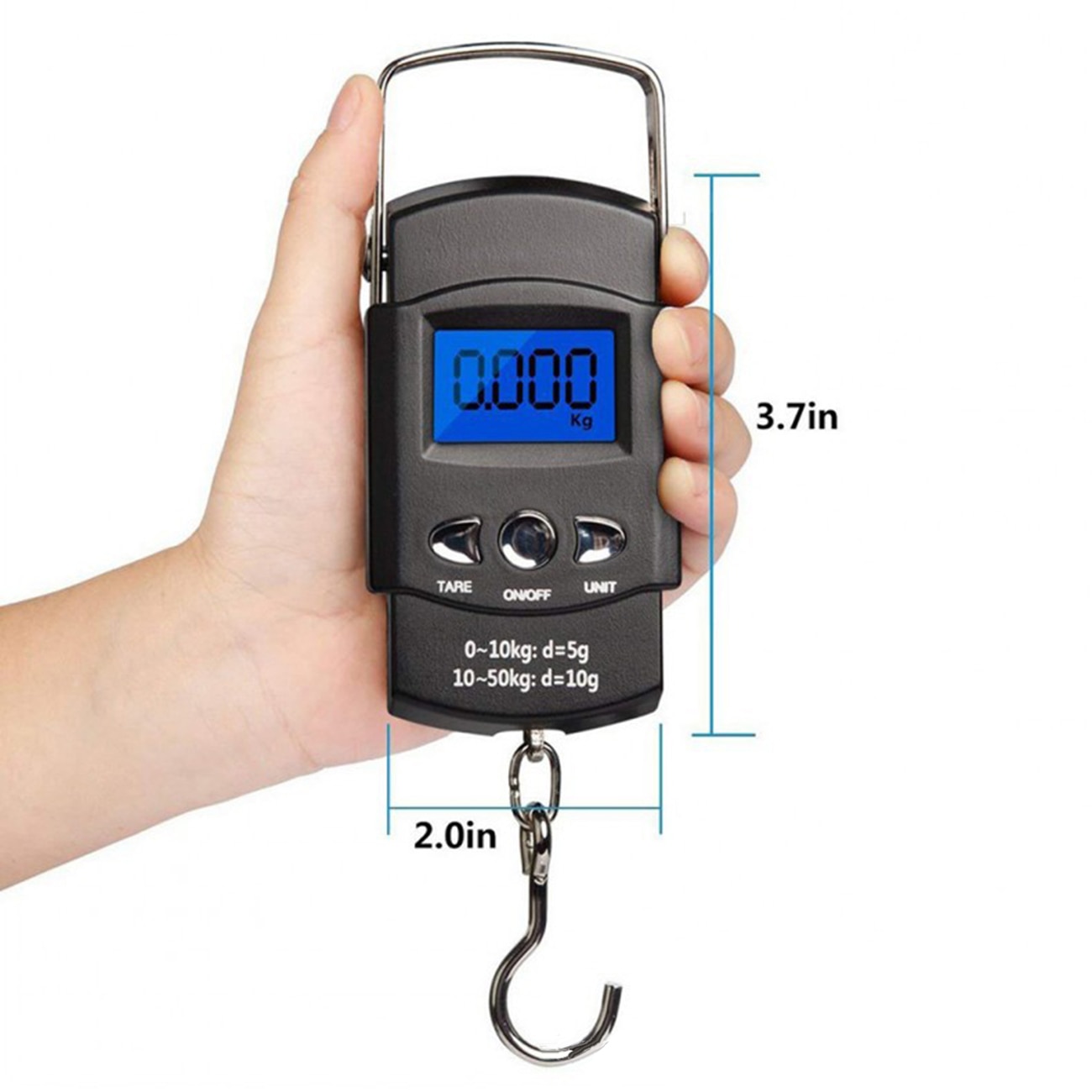 Mini Electronic Digital Scale With LCD Display Portable Suitcase Travel Handheld Weighing Hanging Scale Fishing Balance Tools