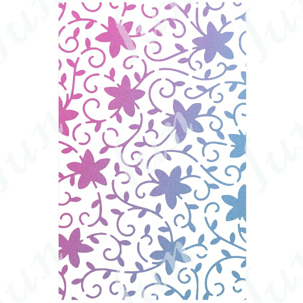 Spring Floral Stars Green Leaves Layering Stencil Reusable DIY Paper Scrapbooking Diary Background Decoration Embossing Template