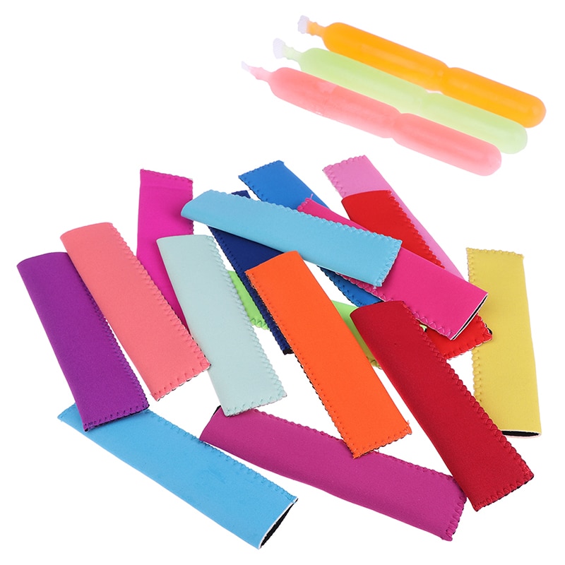 5pcs/lot Popsicle Sleeve Ice Sticks Cover Children Anti-cold Ice Cover Bag Popsicle Ice Pop Lolly Freezer Holder