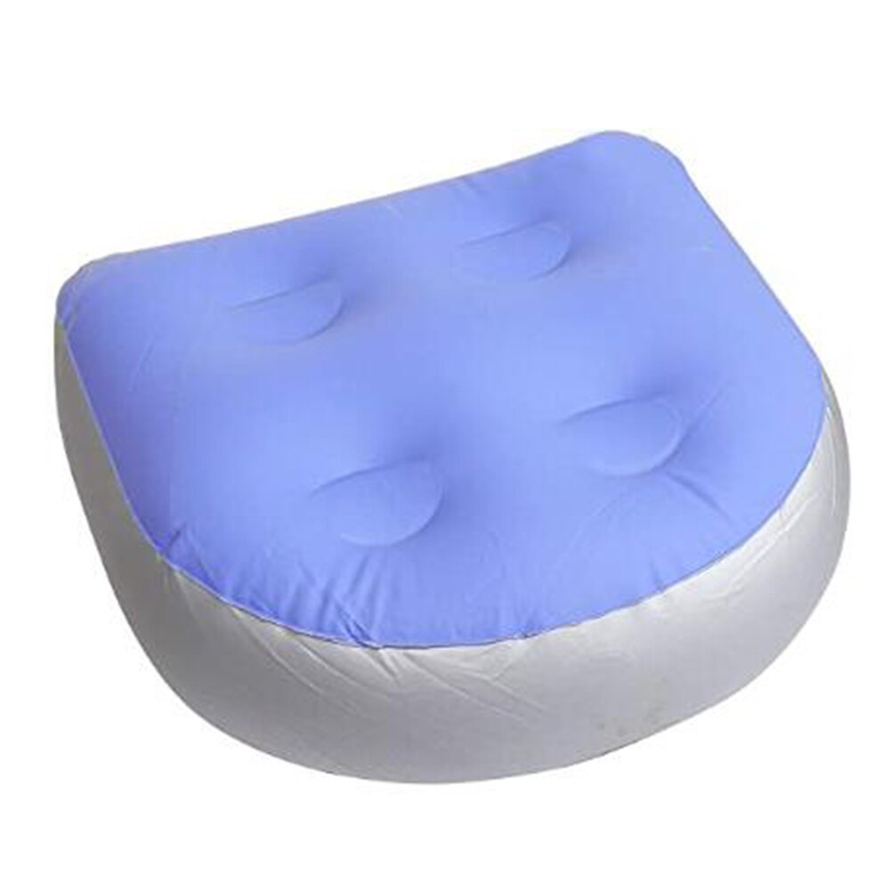 Cojín inflable para bañera de hidromasaje con ventosa para niños y adultos, cojín multifuncional portátil de PVC para Spa: Default Title