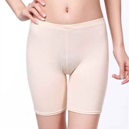 Women Popular Safety Elastic Panties Indoor&Outdoor Casual Shorts Underwear: Beige