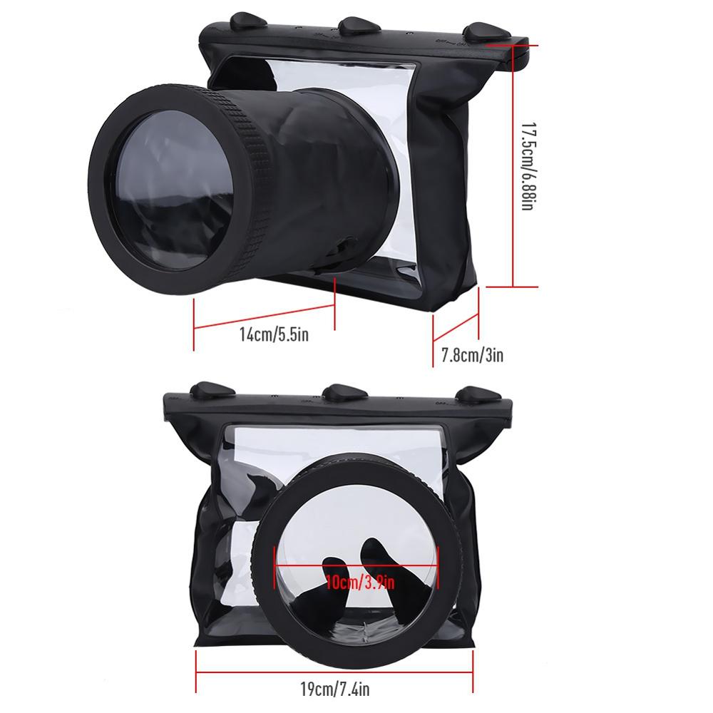 20m 65ft custodia subacquea impermeabile custodia asciutta per Canon 550D 18-55 / 550D 18-200 / 50D 18-135 per Nikon D90 18-105